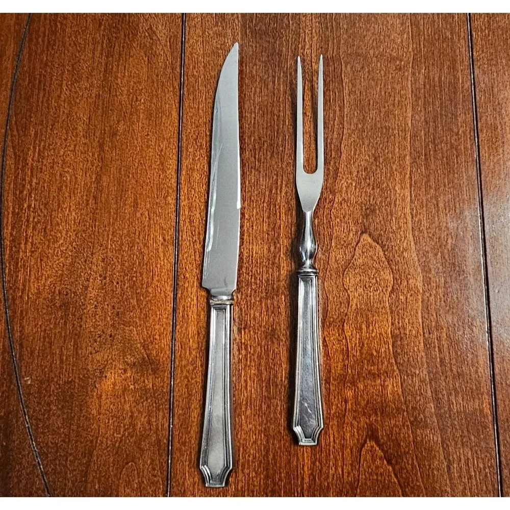 Vintage Insico Stainless Carving‎ Knife & Fork